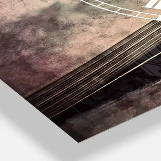 Designart Red Rose Inside The Book Multipanel Wall Clock {4}