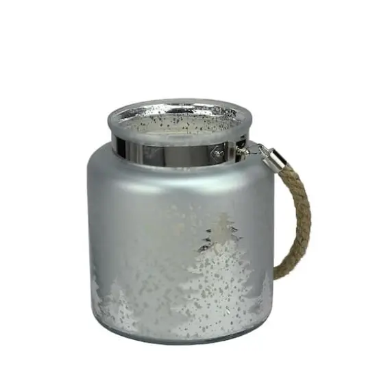 8" Reindeer & Tree Silhouette Pillar Candle Holder with Handle {6}