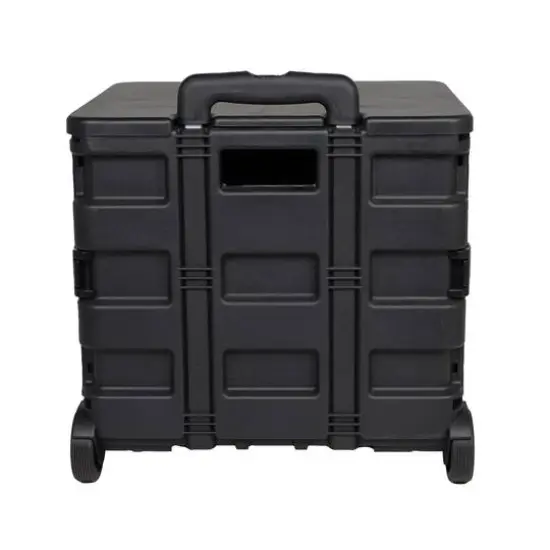 Everything Mary Craft & Hobby Collapsible Plastic Rolling Cart Black {9}