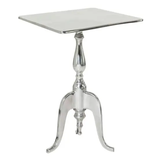 16" Silver Traditional Accent Table {5}