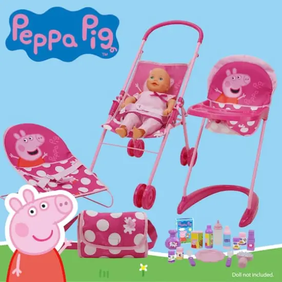 509 Crew Peppa Pig&trade;Pink and White Dots Doll Sleep N' Play Set {6}