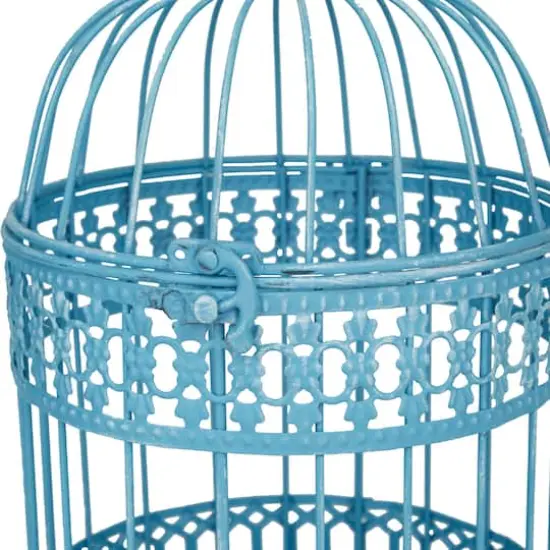 Metal Country Cottage Birdcage Set Blue {5}