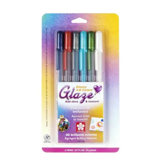 Sakura&reg; Glaze 3D Ink Gel Pen 6 Color Set {1}