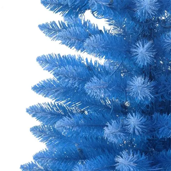 4ft. Pre-Lit Blue Artificial Tree in Burlap Sac, Clear Lights {6}