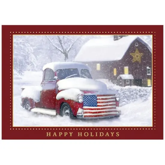 JAM Paper Blank 5" x 7" Holiday Americana Cards & Matching Envelopes Set, 25ct. {1}