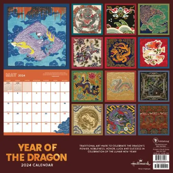 TF Publishing 2024 Year of the Dragon Wall Calendar {3}