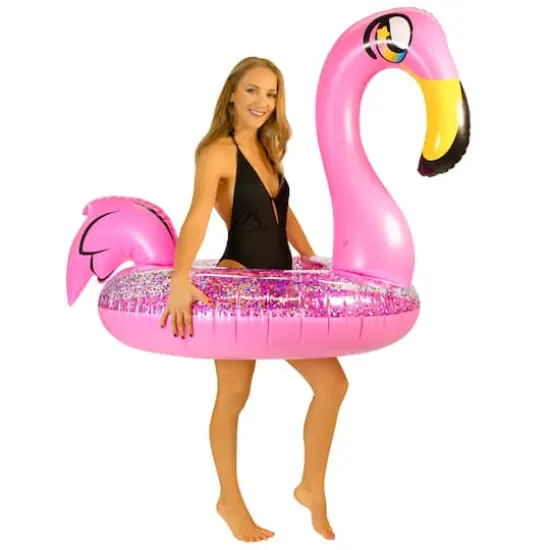 PoolCandy Glitterfied&reg; Flamingo Jumbo Pool Tube {4}