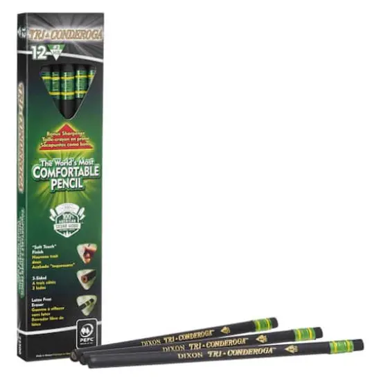Dixon&reg; Tri-Conderoga&trade; #2 Pencils with Sharpener, 2 Packs of 12 {3}
