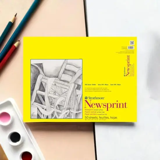 Strathmore&reg; 300 Series Smooth Newsprint Paper Pad, 18" x 24" {1}