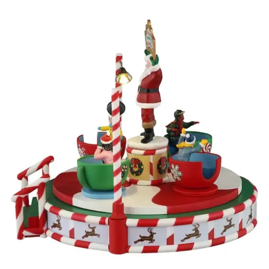 Lemax® Carnival Santa's Peppermint Teacup Spinner {4}