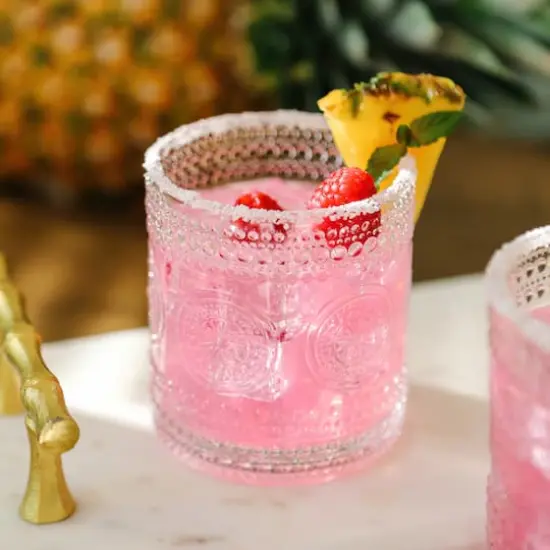 Kate Aspen&reg; 10oz. Hobnail Beaded Floral Clear Drinking Glasses, 6ct. {4}