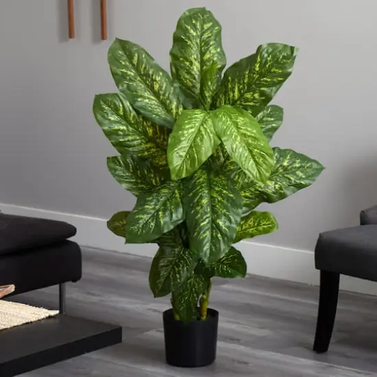 4ft. Potted Dumb Cane Real Touch Plant {3}