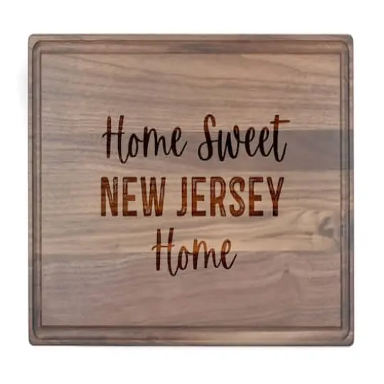 Home Sweet State Home 17" x 11" Walnut Cutting Board New Jersey {1}