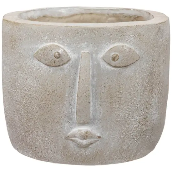 8.5" Small Face Ceramic Outdoor Garden Planter {1}