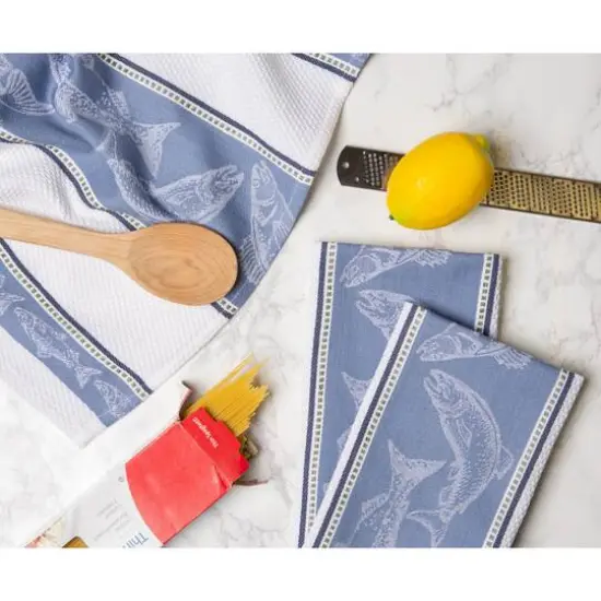 DII&reg; Fish Jacquard Dishtowel, 3ct. {5}