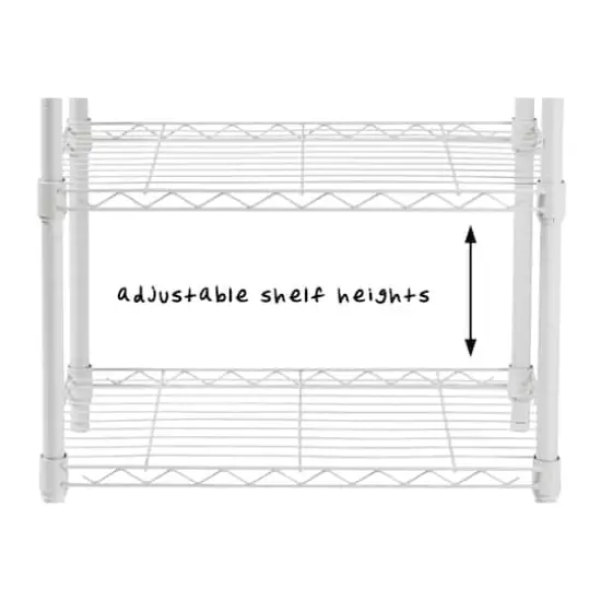 Honey Can Do Small 2-Tier Adjustable Chrome Shelving Unit {3}