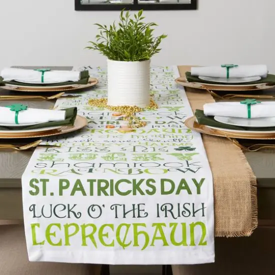 DII&reg; 72" St Patrick's Day Print Table Runner {6}