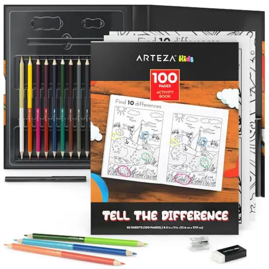 Arteza&reg; Kids Activity Book, Tell the Difference, 50 pages {1}