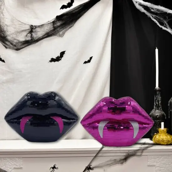 12" Disco Tabletop Vampire Lips by Ashland&reg; Black {3}