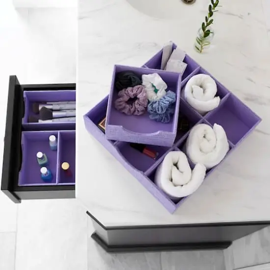 Household Essentials Narrow Drawer Organizers, 2ct. Purple {4}