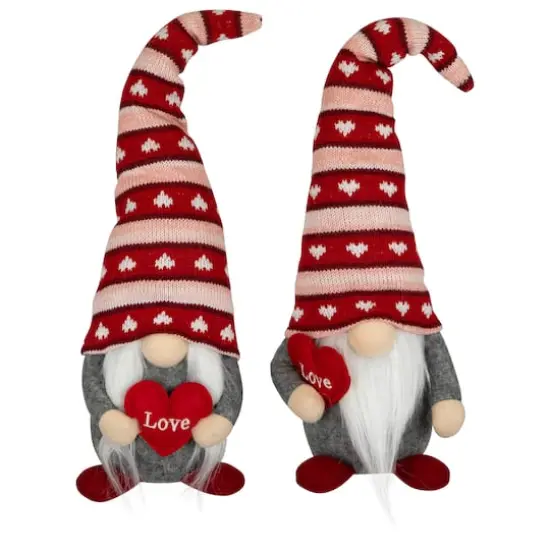 15" Valentine's Day Girl & Boy Love Heart Gnomes Set {1}