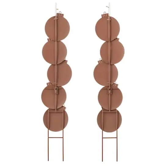 Glitzhome&reg; Metal Metal JOY & NOEL Ornament Yard Stake/Wall D&eacute;cor Set {7}