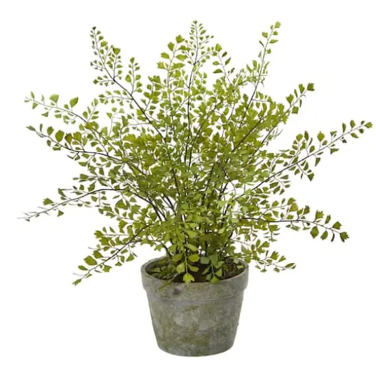 13" Maiden Hair Artificial Plant in Decorative Planter {1}