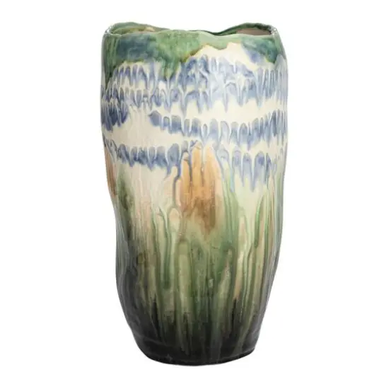 Hello Honey&reg; 14.5" Multicolor Stoneware Vase with Reactive Glaze {7}