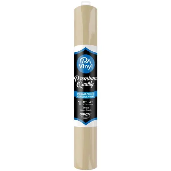 PA Vinyl Gloss Permanent Adhesive Vinyl Beige {1}