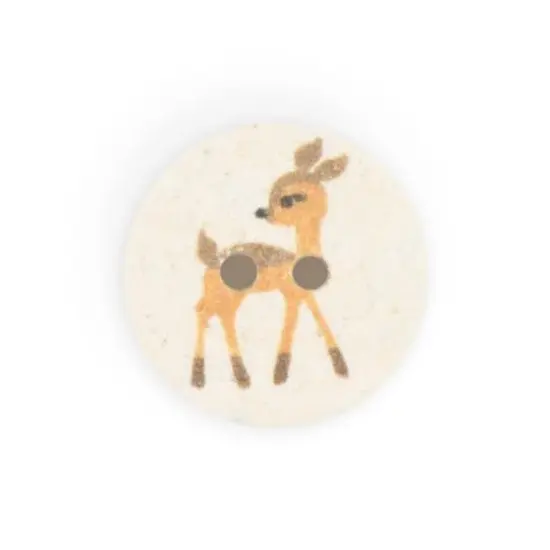 Dritz&reg; 15mm Natural Recycled Cotton Deer Button, 9ct. {4}