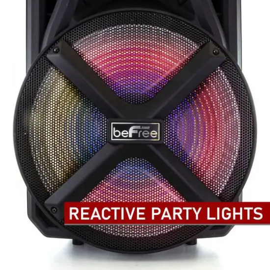 beFree Sound 15" Bluetooth Portable Rechargeable Party Speaker {6}
