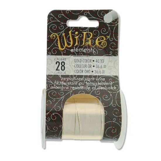 The Beadsmith® Wire™ Elements 28 Gauge Tarnish-Resistant Wire Gold {1}