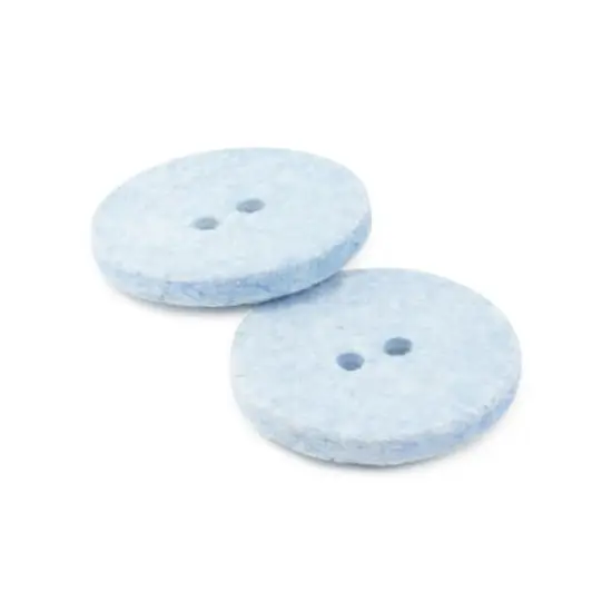 Dritz&reg; 23mm Recycled Cotton Round Buttons, 6ct. Light blue {4}