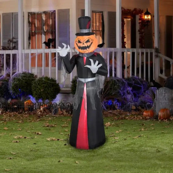 5ft. Airblown&reg; Inflatable Halloween Pumpkin Head Reaper {3}