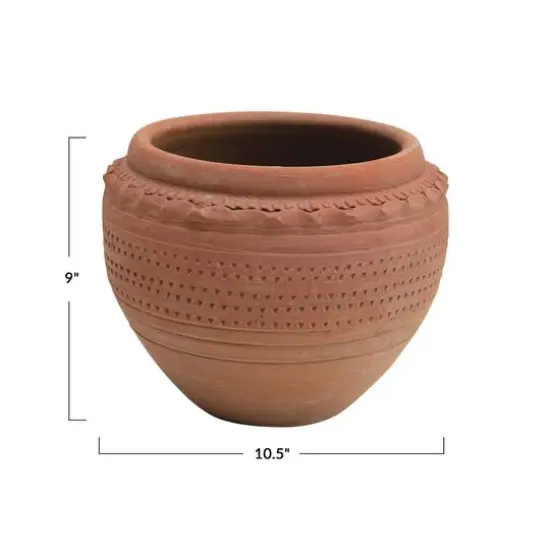 Hello Honey&reg; 9'' Textured Terra-Cotta Pot {7}