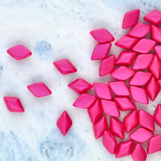 GemDUO&trade; 8mm 2-Hole Czech Glass Diamond Beads Tutti Fruitti {3}