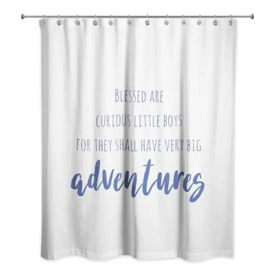 Blessed Are Curious Little Boys 71" x 74" Shower Curtain {3}