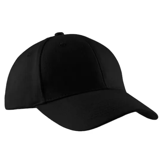 Port & Company&reg; Brushed Twill Cap Black {4}