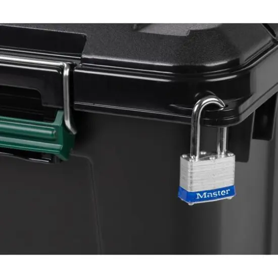 IRIS&reg; Remington&reg; 82qt. Black Store-It-All Utility Totes with Buckle Lids, 4ct. {6}