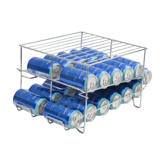 Organize It All Chrome 24 Can Organizer Rack {3}