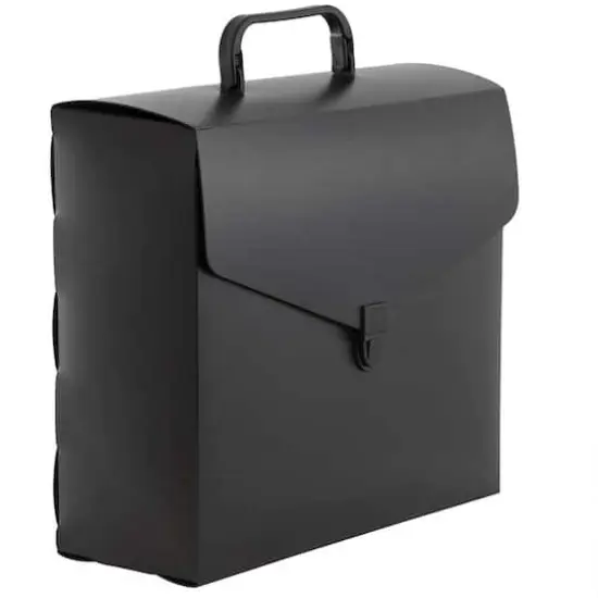 JAM Paper 10" x 12" Black Plastic Portfolio File Carry Case {3}