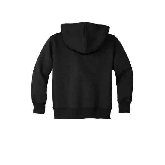 Port & Company&reg; Core Fleece Pullover Hooded Toddler Sweatshirt Jet Black {5}