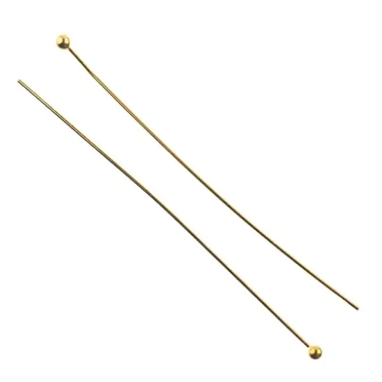 John Bead Must Have Findings 2" Ball Head Pins, 60ct. Gold {4}