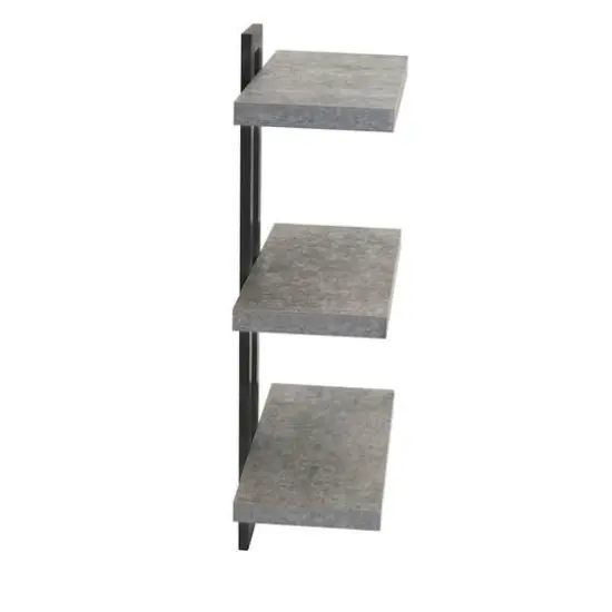 Household Essentials Jamestown 3-Tier Wall Shelf Gray {6}