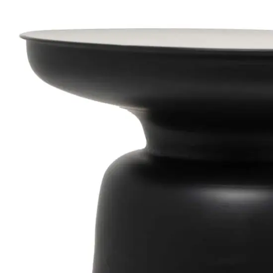 Black Metal Accent Table with Bell Shaped Base {4}