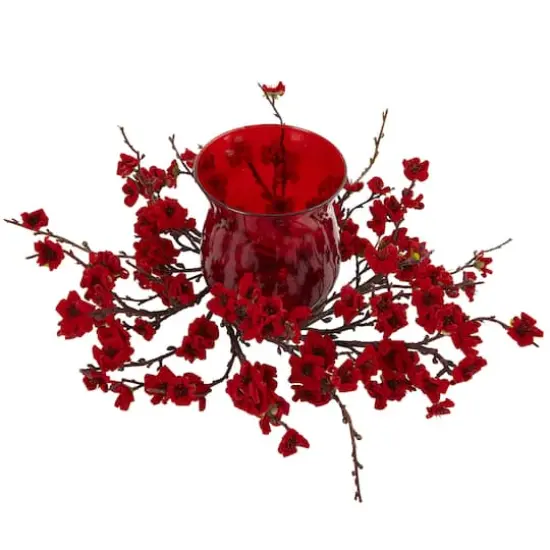 6.5" Plum Blossom Candelabrum Floral Arrangement {3}