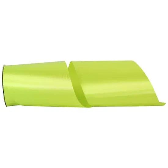 JAM Paper 6" x 50yd. Single Face Satin Allure Ribbon New Chartreuse {1}