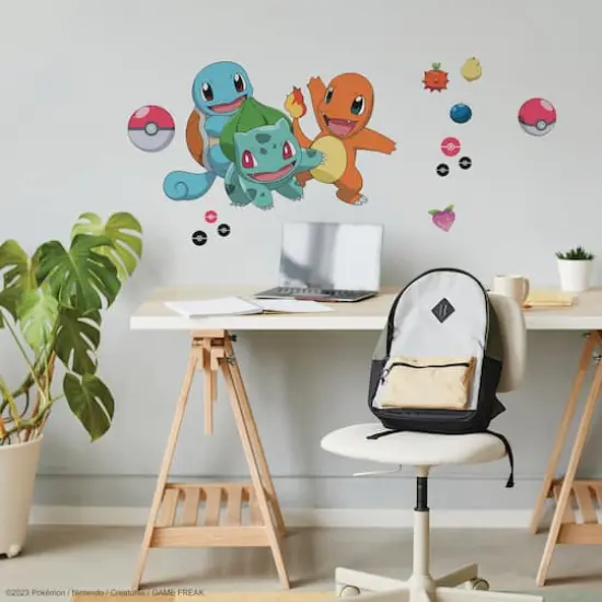 RoomMates Pok&eacute;mon Squirtle, Charmander & Bulbasaur Peel & Stick Giant Wall Decals {4}