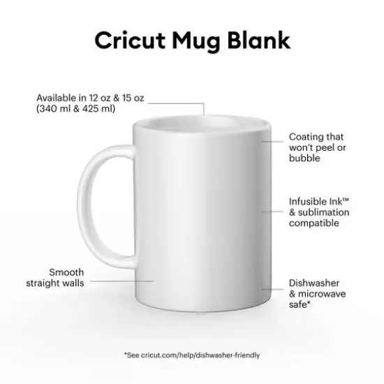 Cricut&reg; 15oz. White Ceramic Mug Blanks, 36ct. {3}