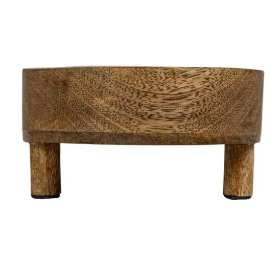 Hello Honey&reg; 21.5" Natural Footed Mango Wood Tray {8}